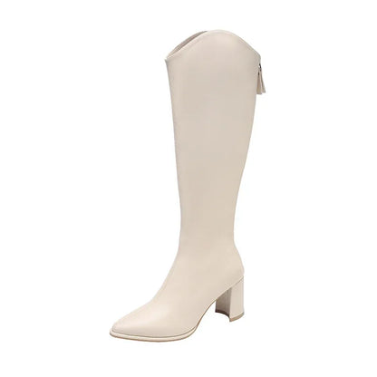 Women's Block Heel Knee High Boots