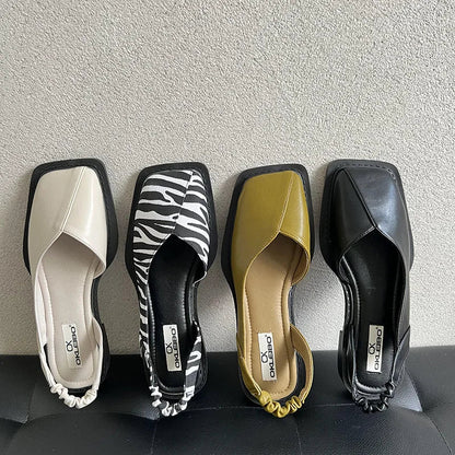 Women's Square Toe Slingback Sandals