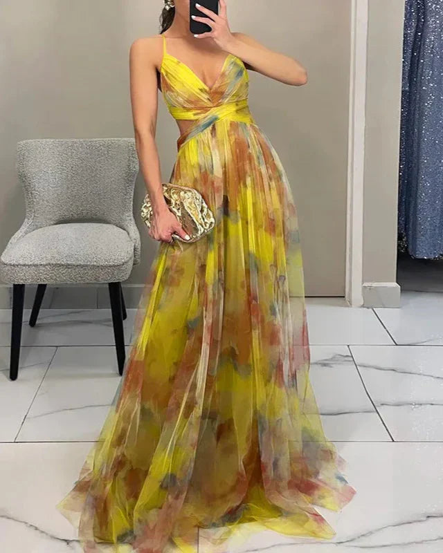 Maxi Dress | Women's Floral Spaghetti Strap
