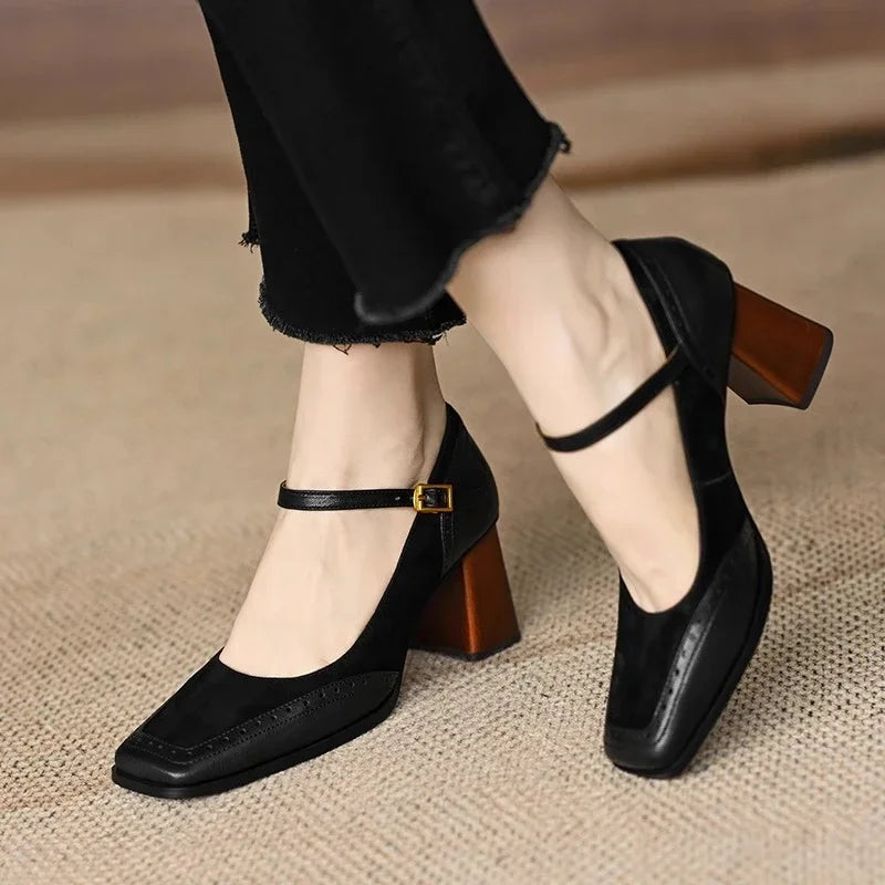 Women’s Chic Block Heel Mary Janes