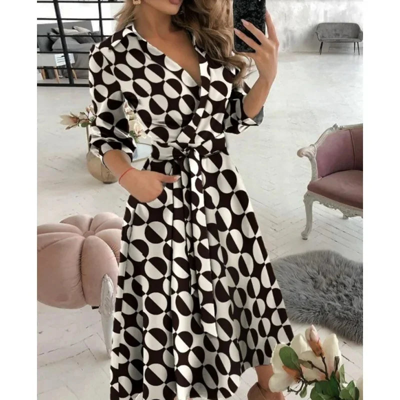 Women's Belted Blazer Dress | Collared Wrap