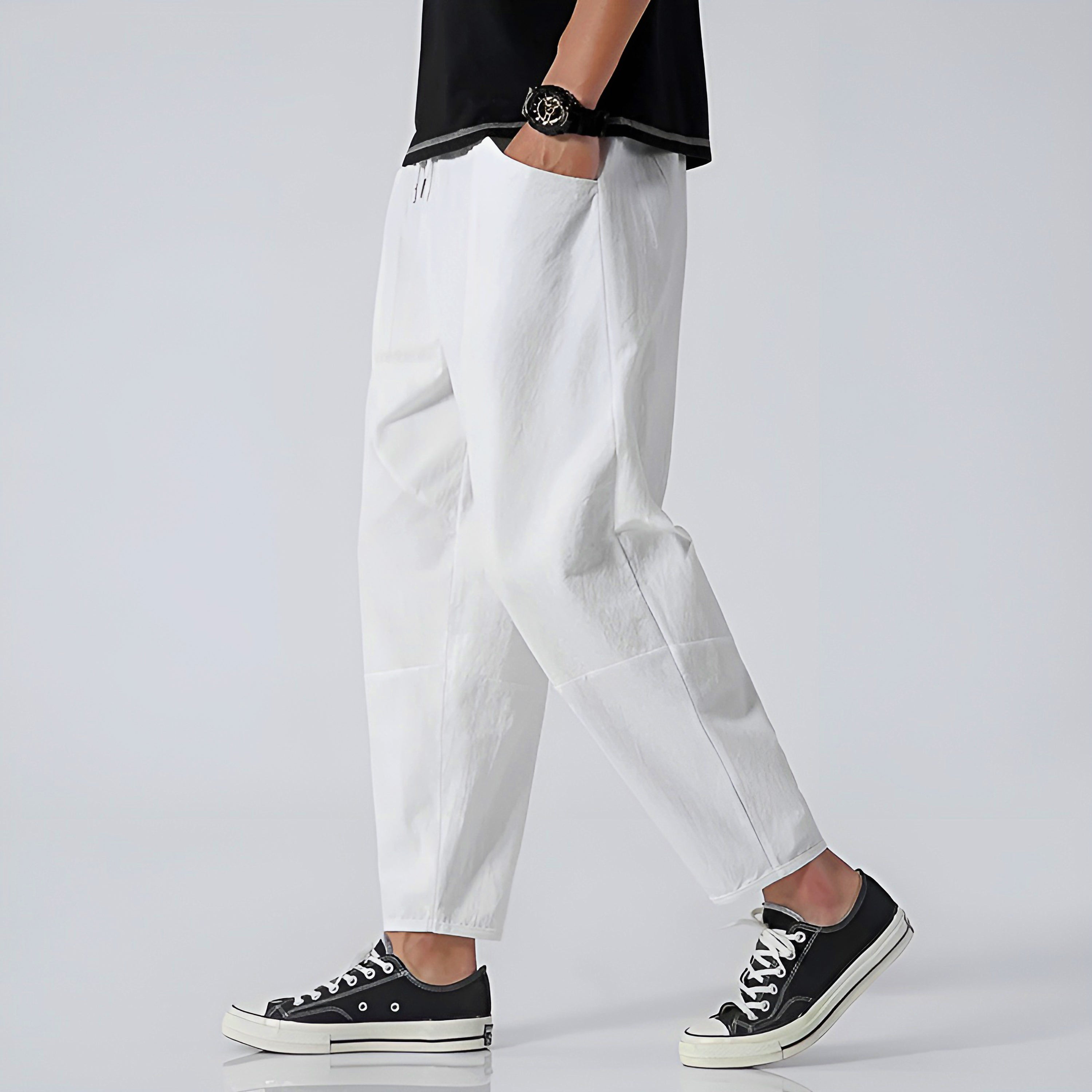 Cropped Cotton Pants