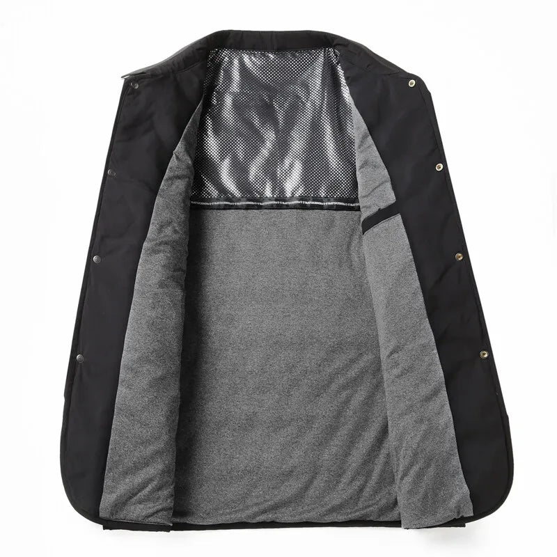 Collared Quilted Jacket Zip Front