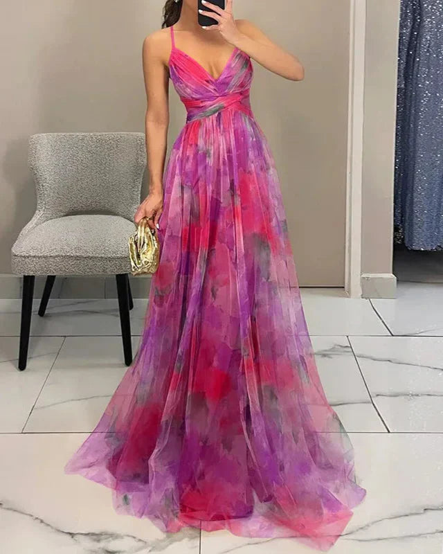 Maxi Dress | Women's Floral Spaghetti Strap
