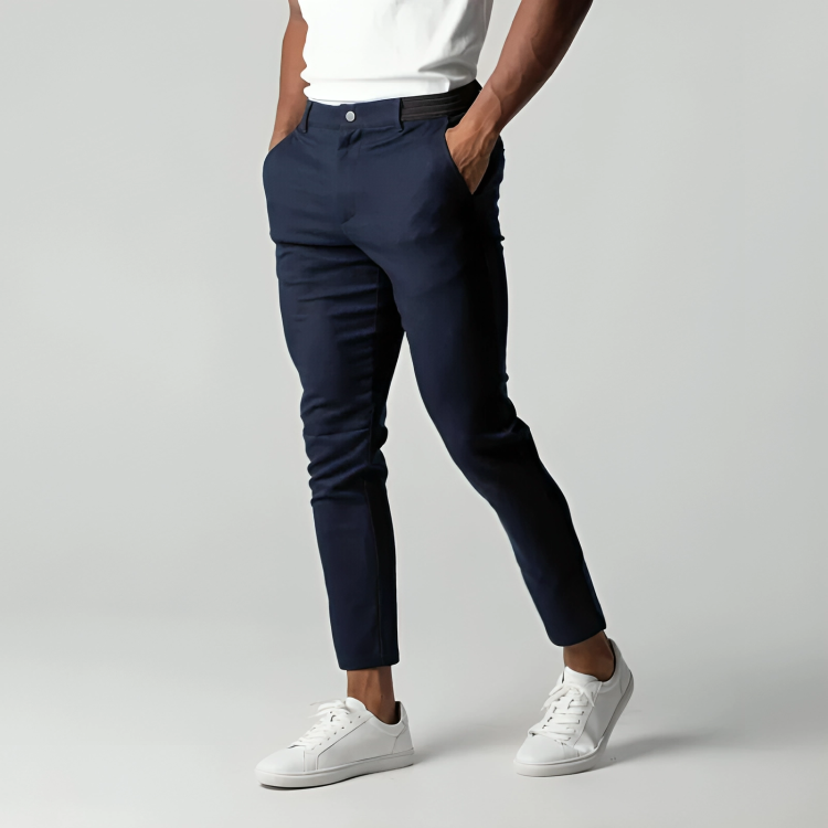 Slim Fit Chinos Work Trousers | Tapered Leg with Pockets