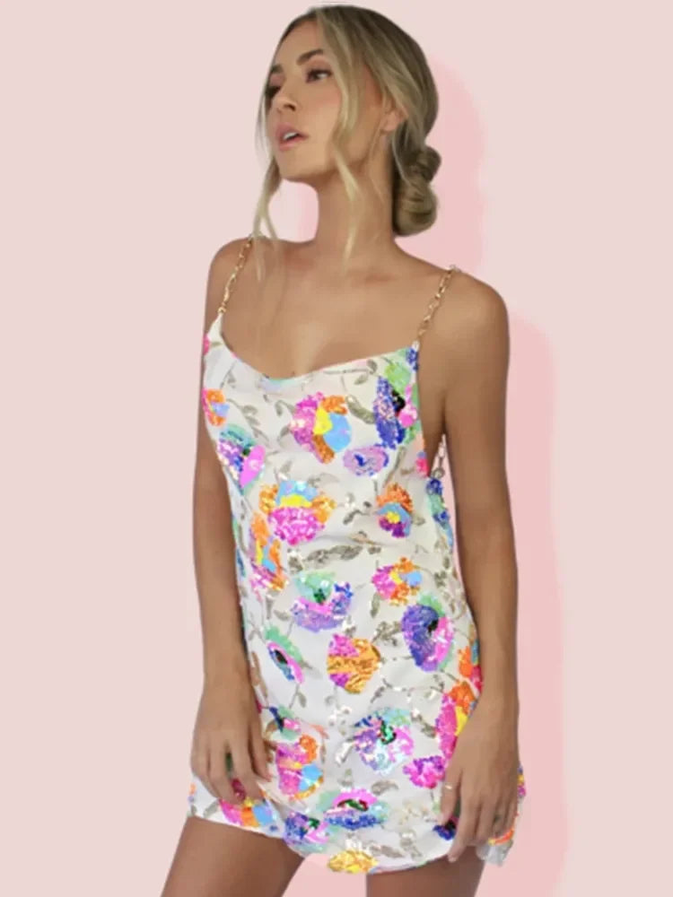 Women's Backless Party Mini Dress