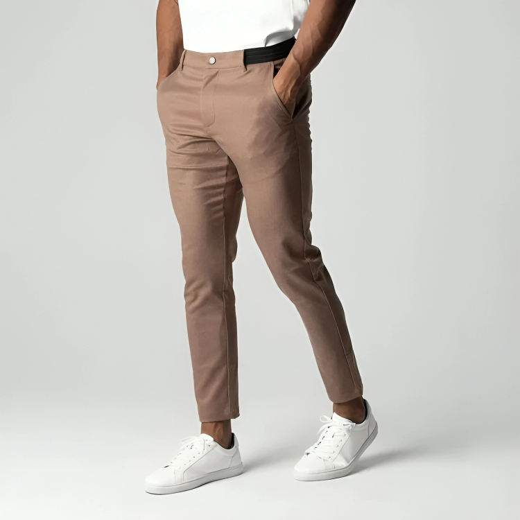 Slim Fit Chinos Work Trousers | Tapered Leg with Pockets