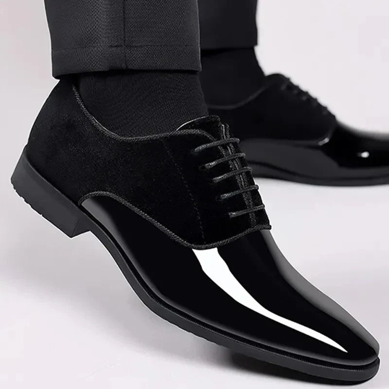 Oxford Dress Shoes | Contrast Finish with Lace Up Design