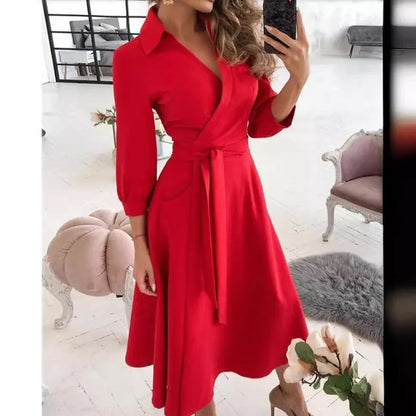 Women's Belted Blazer Dress | Collared Wrap