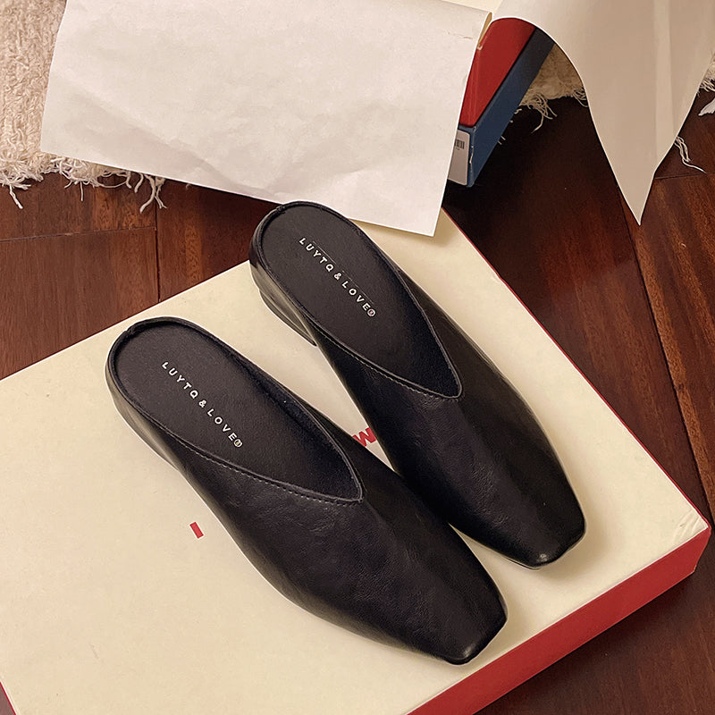 Women’s Minimalist Square Toe Mules
