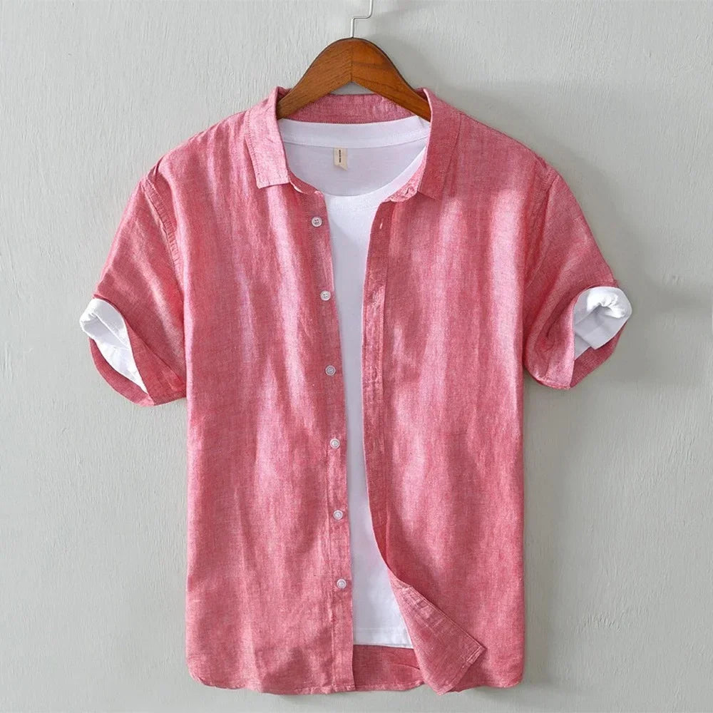 Rolled Cuffs Shirt | Short Sleeve
