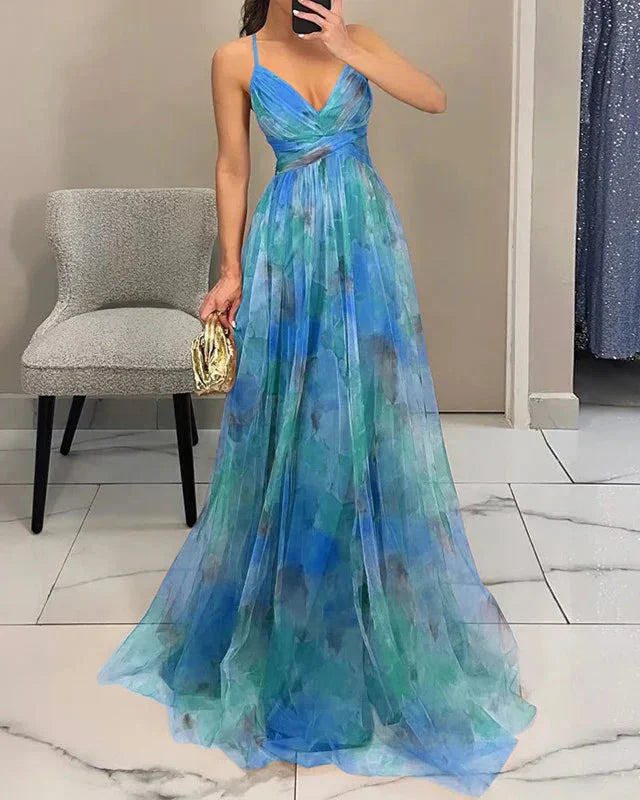 Maxi Dress | Women's Floral Spaghetti Strap