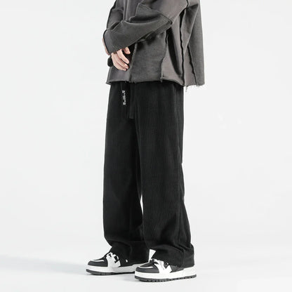 Corduroy Sweatpants Baggy Drawstring