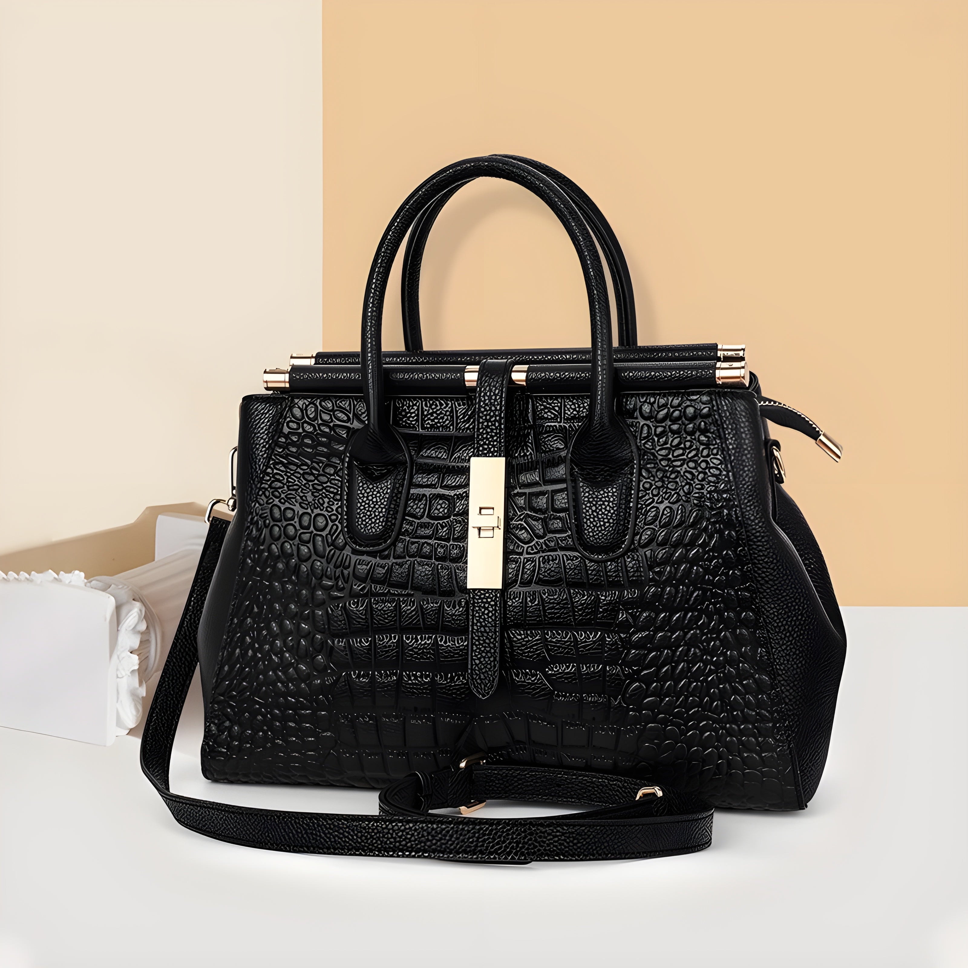 Crocelle Handle Satchel Bag