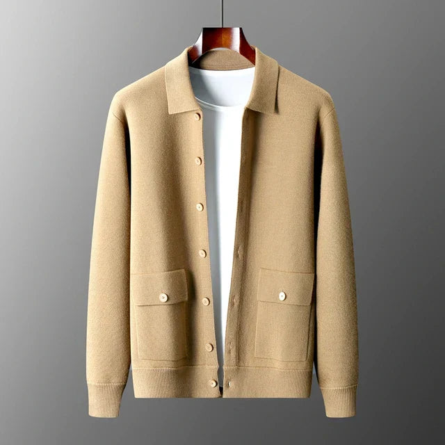Cardigan | Button Front with Patch Pockets