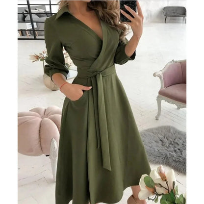 Women's Belted Blazer Dress | Collared Wrap
