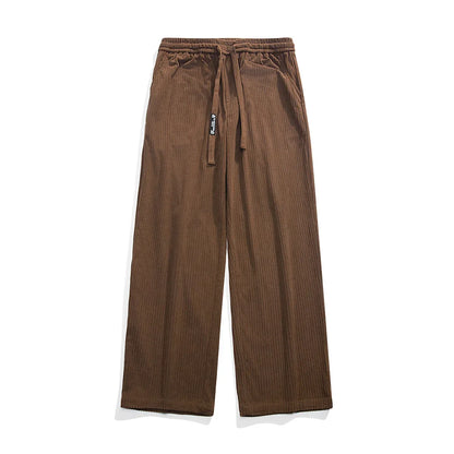 Corduroy Sweatpants Baggy Drawstring