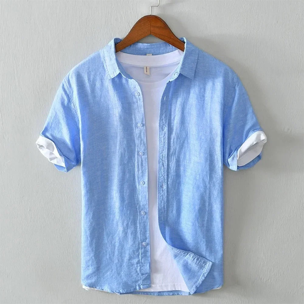 Rolled Cuffs Shirt | Short Sleeve