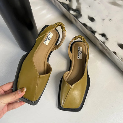 Women's Square Toe Slingback Sandals