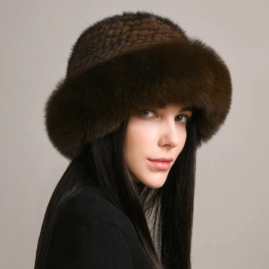 Winter Hat | Wide Brim Fluffy Style