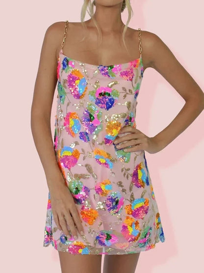 Women's Backless Party Mini Dress