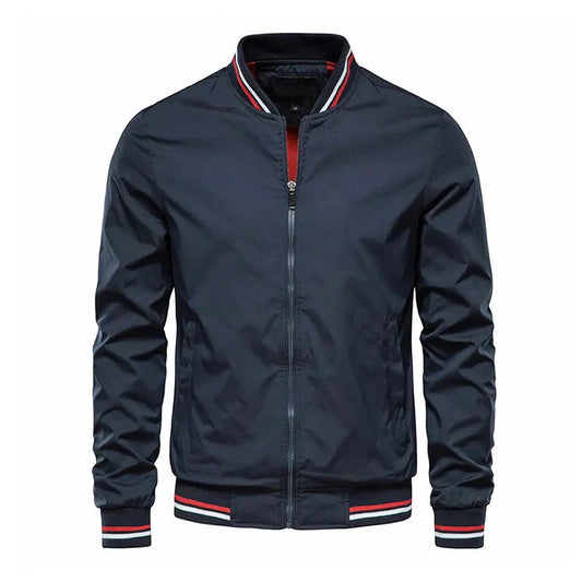 Bomber Jacket | Zip Front Ribbed Trim