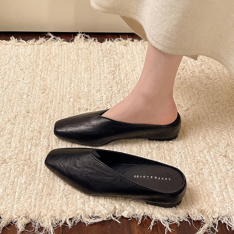 Women’s Minimalist Square Toe Mules