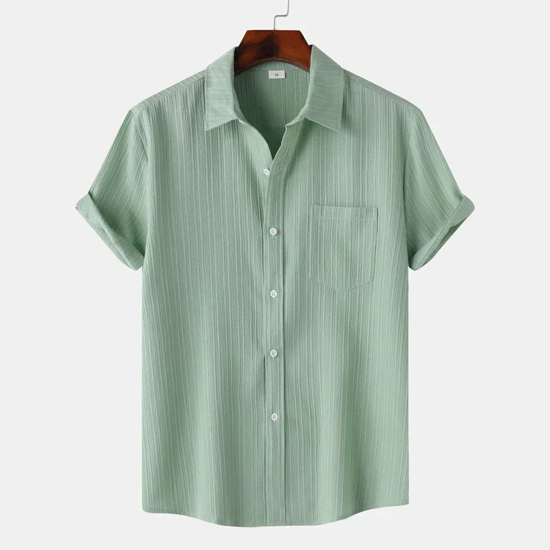 Men’s Short Sleeve Textured Shirt