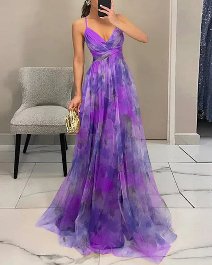 Maxi Dress | Women's Floral Spaghetti Strap