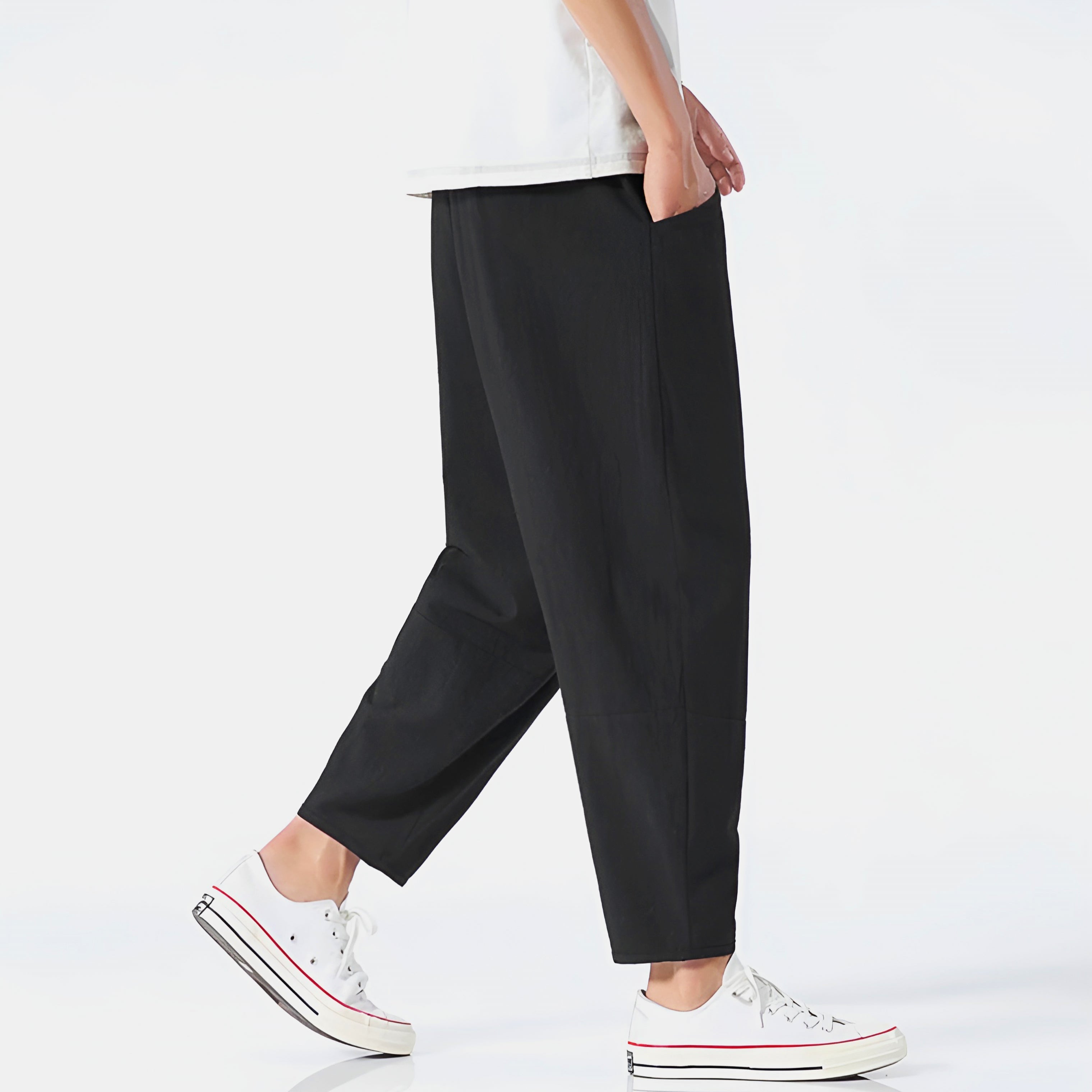 Cropped Cotton Pants