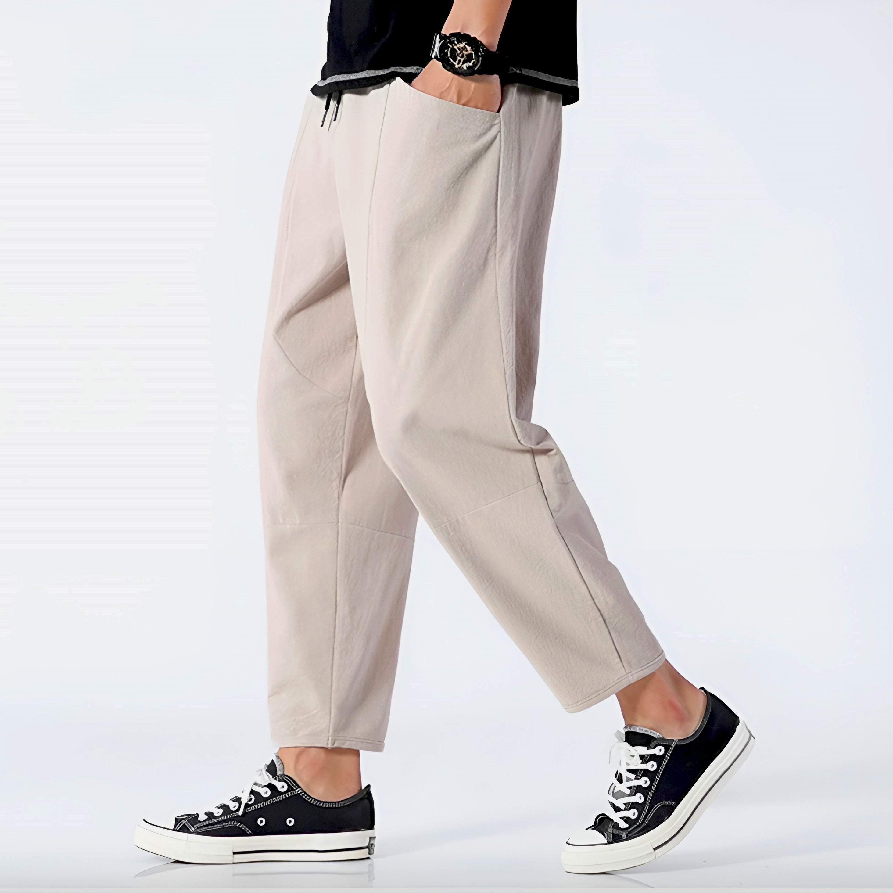 Cropped Cotton Pants