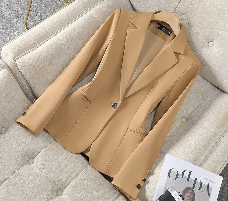 TailorMuse | Women’s One-Button Tailored Blazer