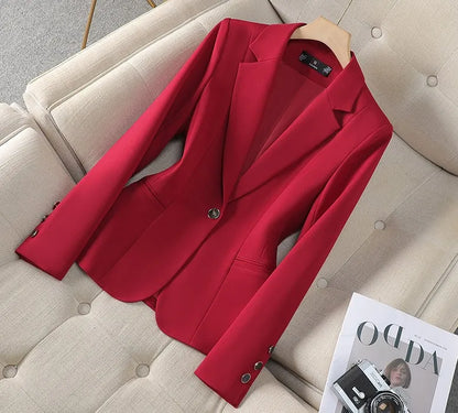 TailorMuse | Women’s One-Button Tailored Blazer