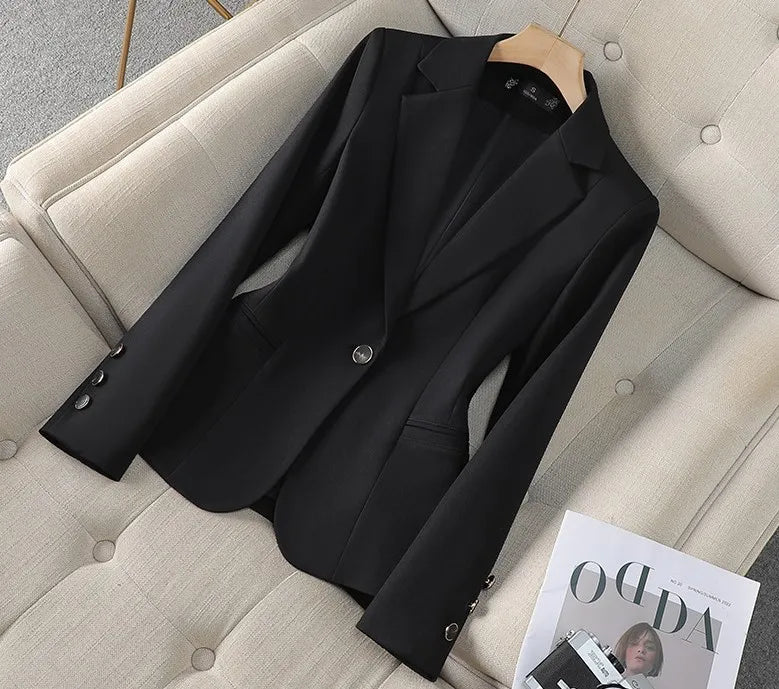 TailorMuse | Women’s One-Button Tailored Blazer