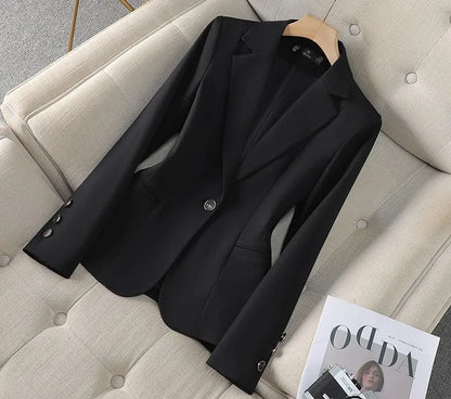 TailorMuse | Women’s One-Button Tailored Blazer