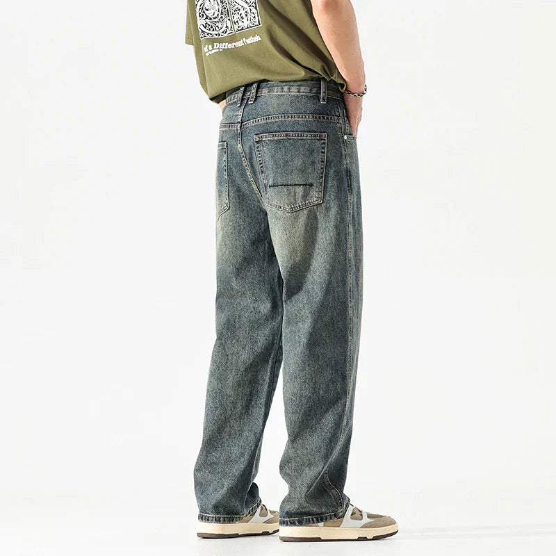 Men’s Classic Wide Leg Denim Jeans