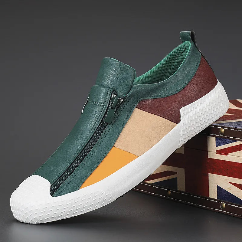 Men’s Panelled Zip-Front Trainers