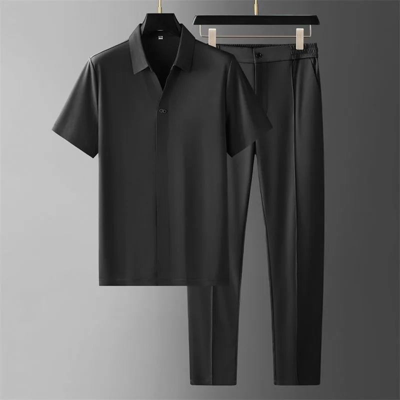 Men’s Linen Polo Shirt & Pants Co-Ord