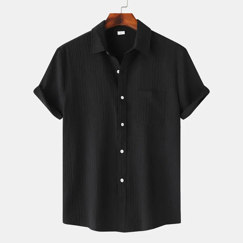 Men’s Short Sleeve Textured Shirt
