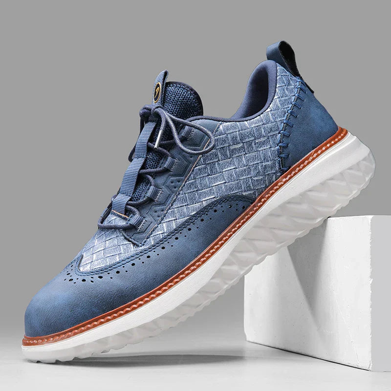 Orthopedic Woven Lace-Up Comfort Shoes