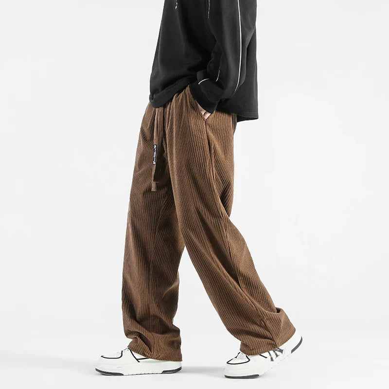 Corduroy Sweatpants Baggy Drawstring