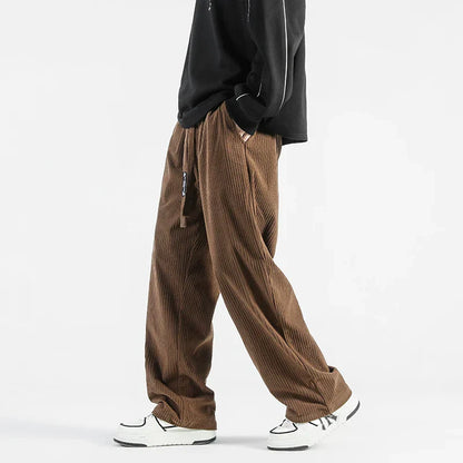 Corduroy Sweatpants Baggy Drawstring