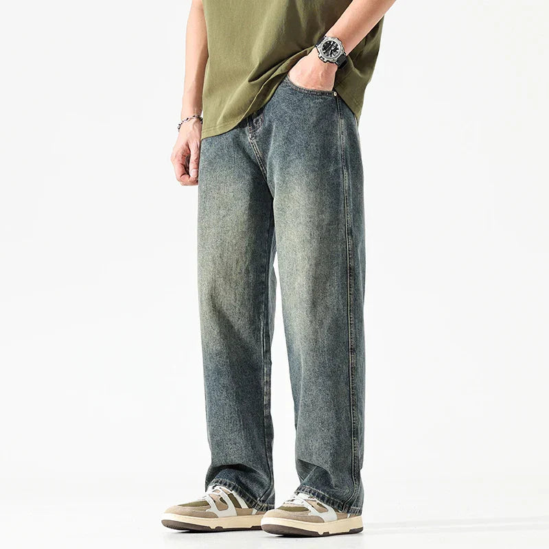 Men’s Classic Wide Leg Denim Jeans