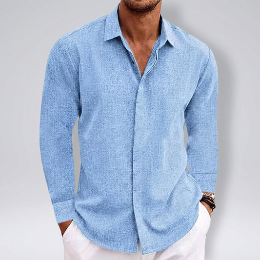 Men’s Long Sleeve Textured Shirt