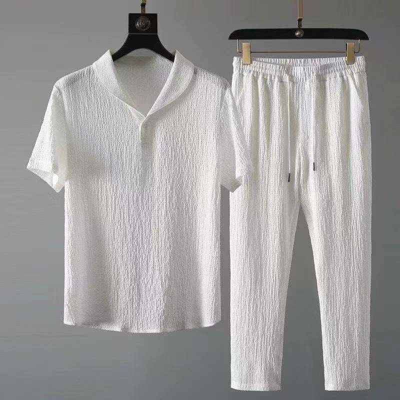 Men’s Elegant Shawl Collar Two-Piece Set