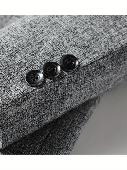 Slim Fit Notched Lapel Blazer