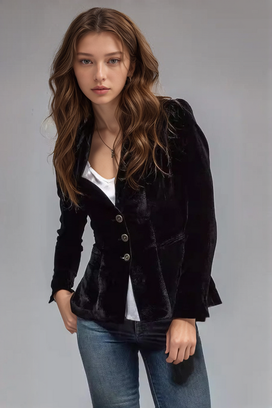 Slim Fit Blazer Jacket | Single Button Classic Style