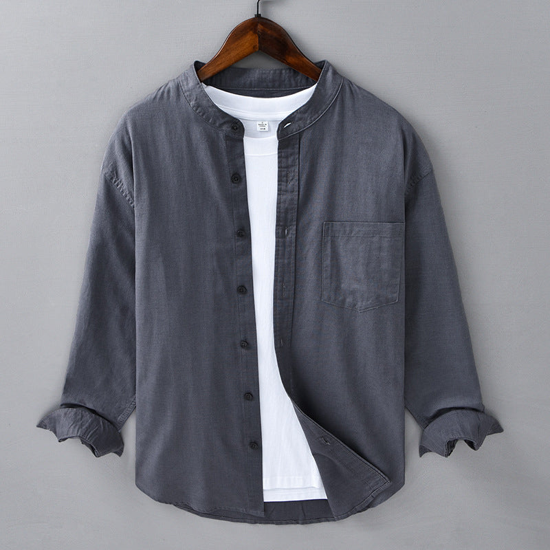 Linen Trucker Shirt for Men