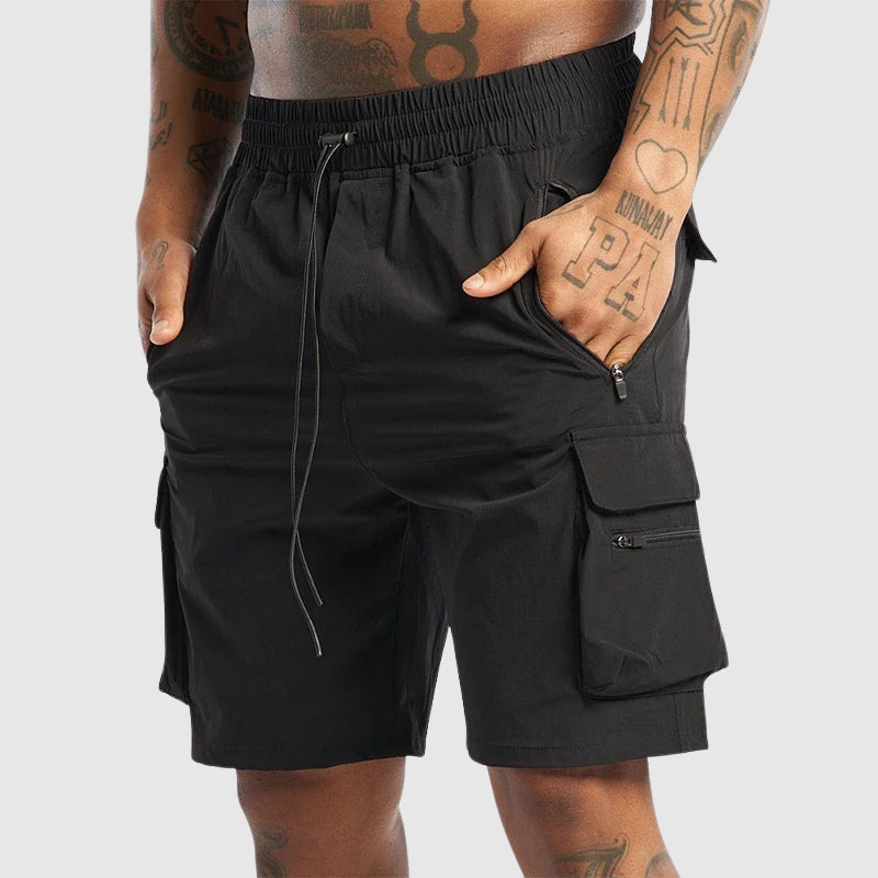 Cargo Shorts | Men's Drawstring Zip Pockets