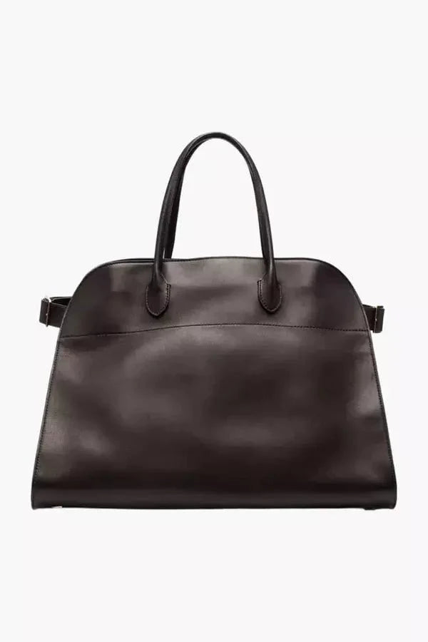 Top Handle Structured Leather Handbag